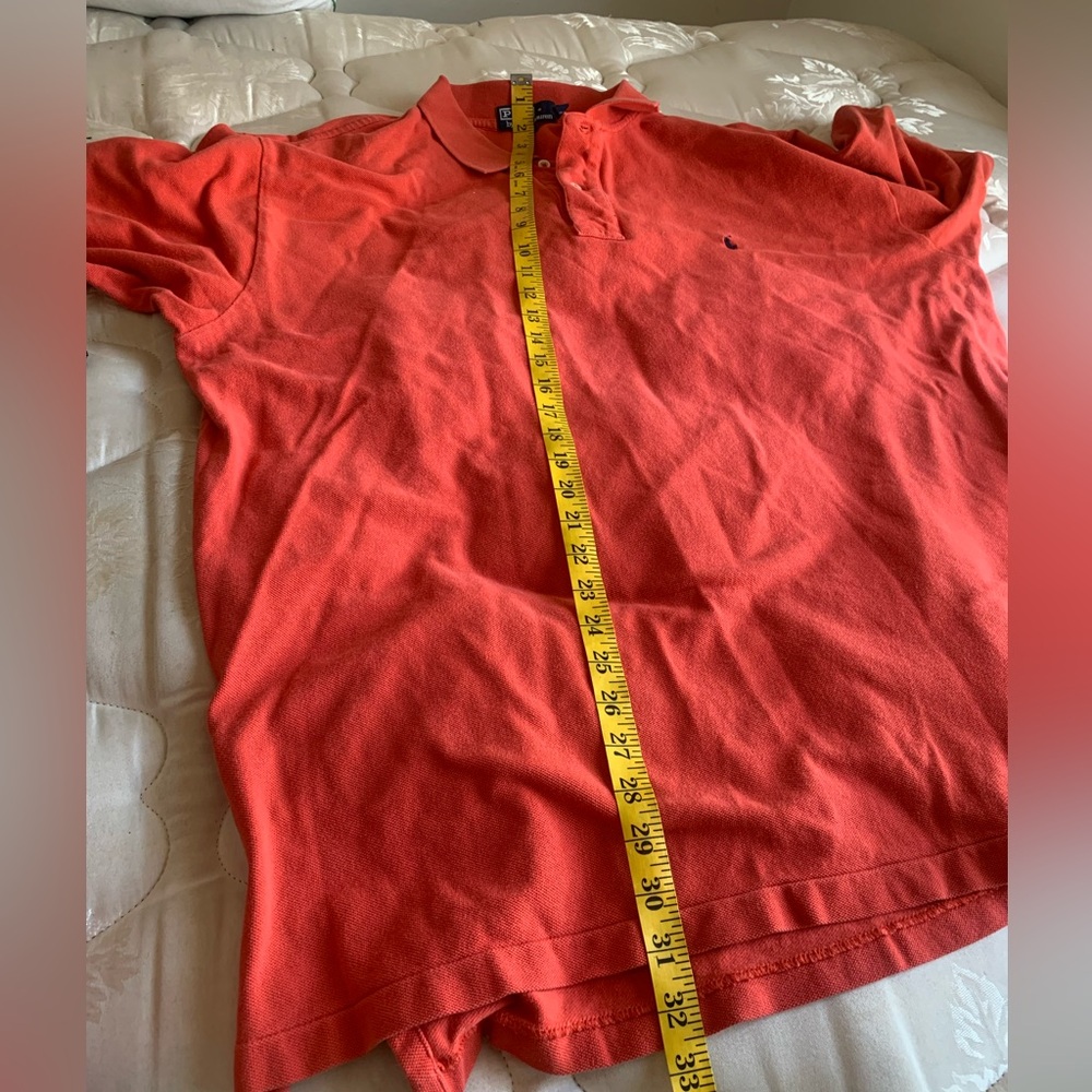 Polo Ralph Lauren Orange Polo Top Blue Pony Size XXL - Picture 6 of 6